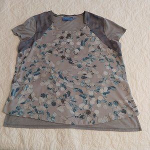 Simply Vera Wang Short Sleeve Hi/Low Blouse - XL